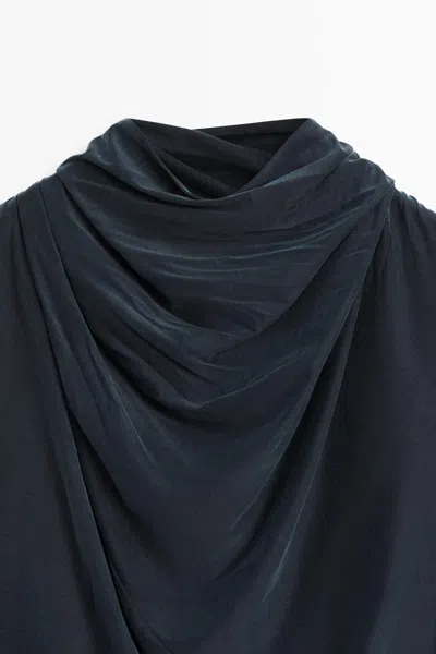 Massimo Dutti Draped Back In Blue