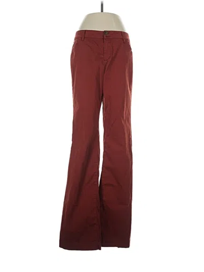 Pre-owned Massimo Dutti Dress Pants In Burgundy
