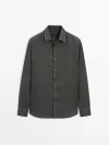 Massimo Dutti Dyed Thread Regular Fit Linen Shirt In Multicolor