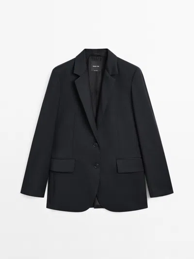 Massimo Dutti Extra Fine Two In Blue