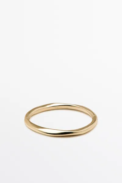 Massimo Dutti Bracciale Sottile Contorno Irregolare In Dorato
