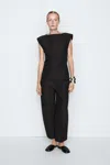 Massimo Dutti Fitted Zip In Black