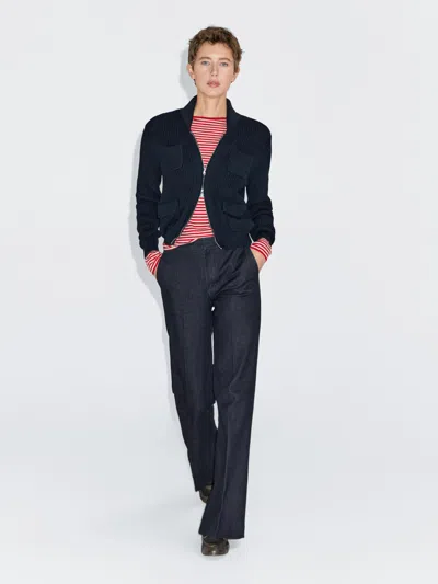 Massimo Dutti Flared High In Blue