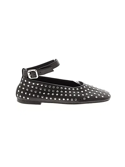 Pre-owned Massimo Dutti Flats In Black