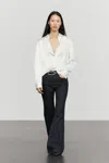 Massimo Dutti Camicia Morbida Satinata In White