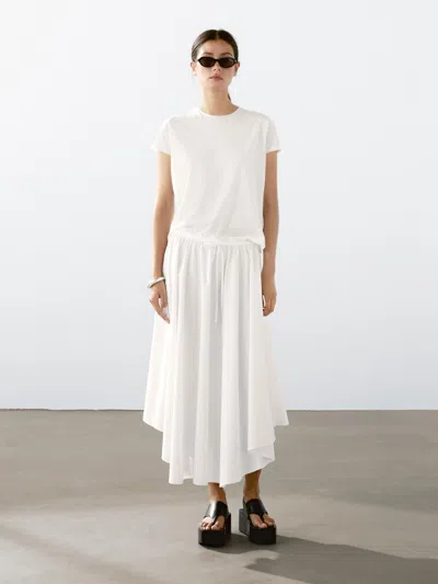 Massimo Dutti Flowing Short Sleeve T In White