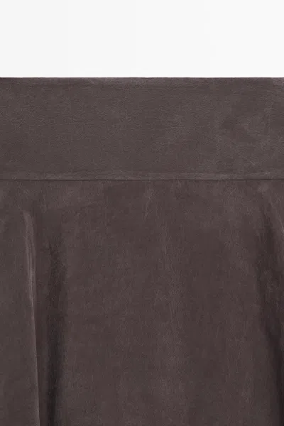 Massimo Dutti Flowing Skort With Ruffle Detail In Purple