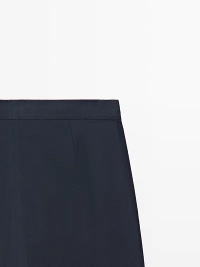 Massimo Dutti Flowing Straight In Blue