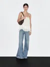 Massimo Dutti Flowing Strappy Top With Ruffles In Multi