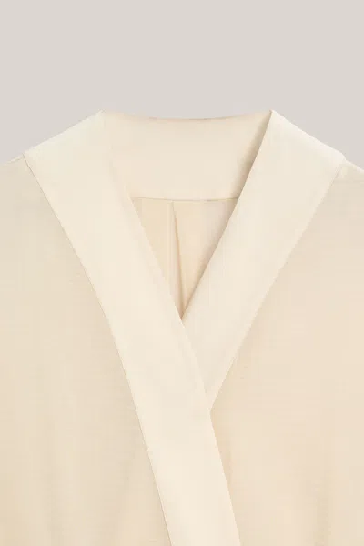 Massimo Dutti Flowing Textured Kimono In Neutral