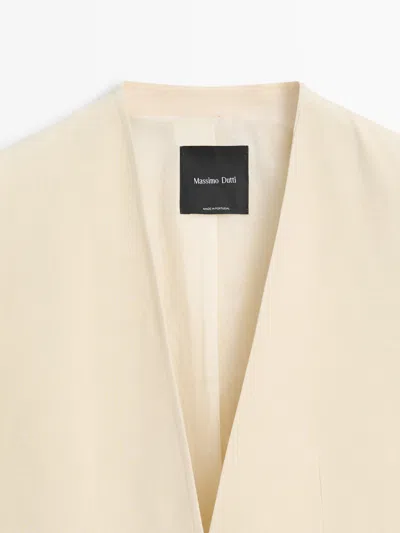 Massimo Dutti Flowing V In Pattern