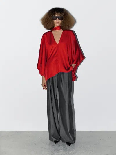 Massimo Dutti Flowing V In Red