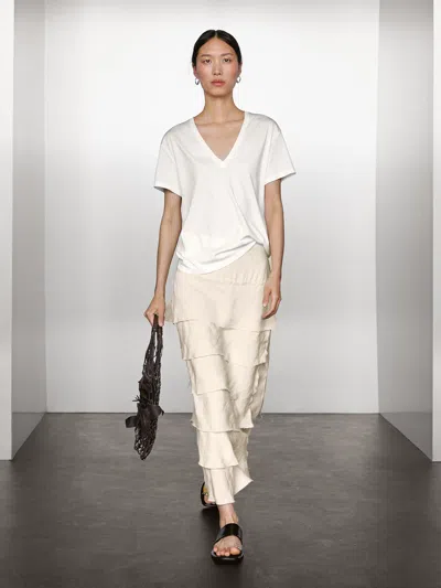 Massimo Dutti Flowing V In White