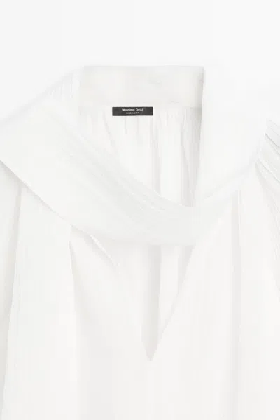 Massimo Dutti Flowing V In White
