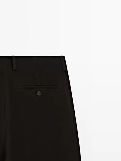 Massimo Dutti Flowing Wide In Black
