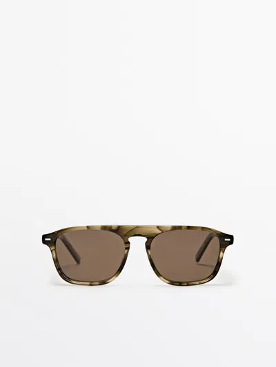 Massimo Dutti Gafas De Sol D In Brown
