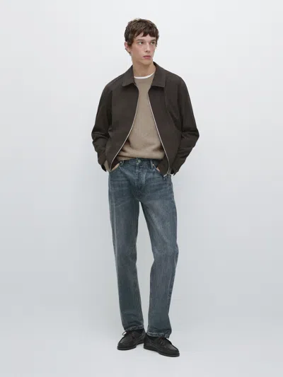 Massimo Dutti Giacca Corta Total Look In Brown
