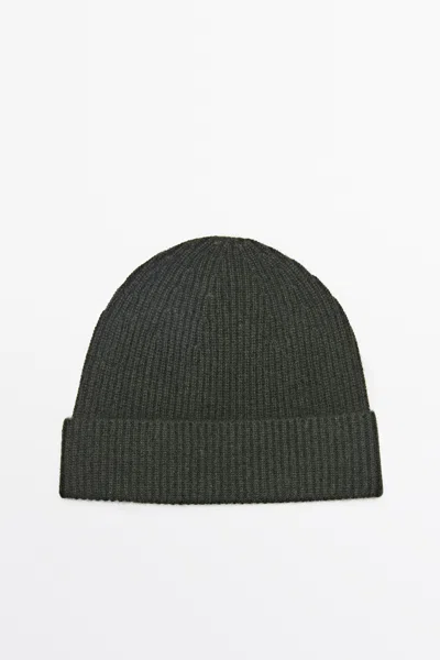 Massimo Dutti Gorro De Malha 100% Caxemira In Black