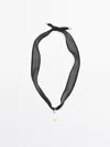 Massimo Dutti Tie Necklace With Piece Detail In Black