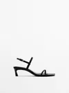 MASSIMO DUTTI HEELED SANDALS