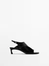 MASSIMO DUTTI HEELED SANDALS WITH ASYMMETRIC INSTEP