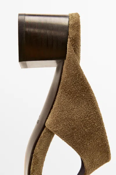 Massimo Dutti Heeled Sandals With Knot In Animal Print