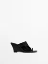 MASSIMO DUTTI HEELED WEDGES