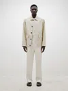 Massimo Dutti Linen Overshirt With Buttons In Hellbeige