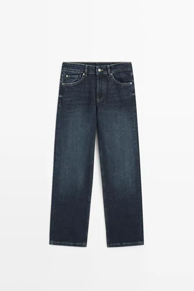Massimo Dutti High In Medium Blue