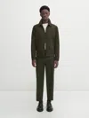 Massimo Dutti Jacke Aus Wollgemisch Mit Reissverschluss In Multicolor