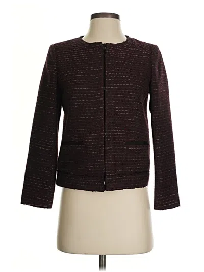 Pre-owned Massimo Dutti Jacket In Burgundy