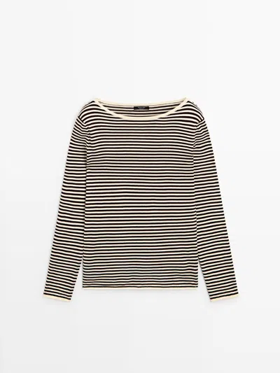 Massimo Dutti Jersey Punto Manga Larga Rayas In Multi