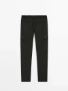 MASSIMO DUTTI JOGGER FIT CARGO TROUSERS