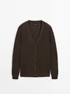 MASSIMO DUTTI KNIT CARDIGAN WITH BUTTONS