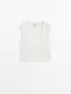 MASSIMO DUTTI KNIT TOP WITH NECKLINE DETAIL