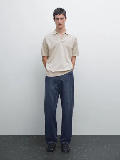 Massimo Dutti Knit V In Neutral