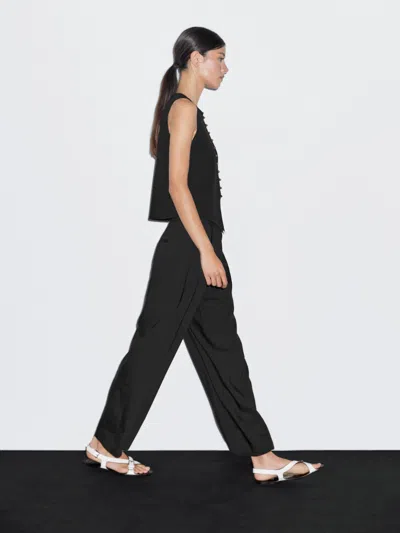 Massimo Dutti Knit Waistcoat With Button Details In Multi