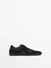 MASSIMO DUTTI KOMBINIERTE LEDERSNEAKER