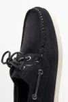 Massimo Dutti Leather Deck Shoes In Blue