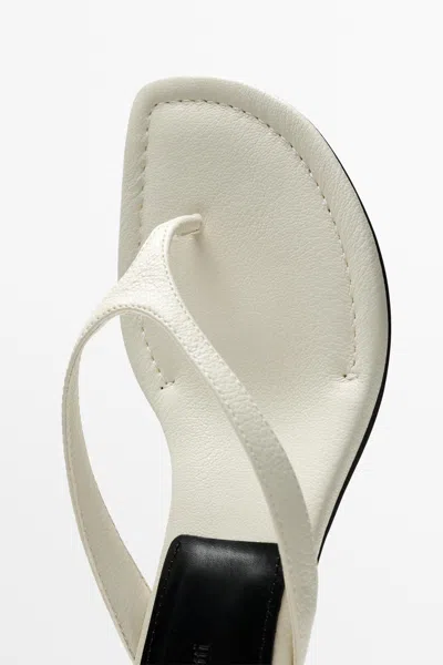 Massimo Dutti Leather Heeled Sandals In Multi