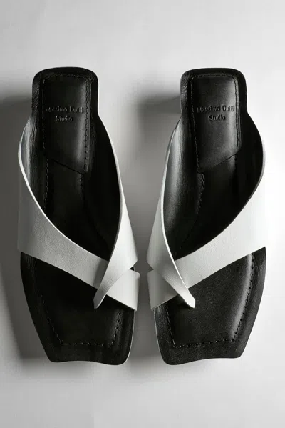 Massimo Dutti Leather High In White