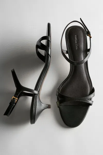 Massimo Dutti Leather Low In Black