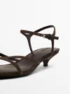 Massimo Dutti Leather Low In Brown
