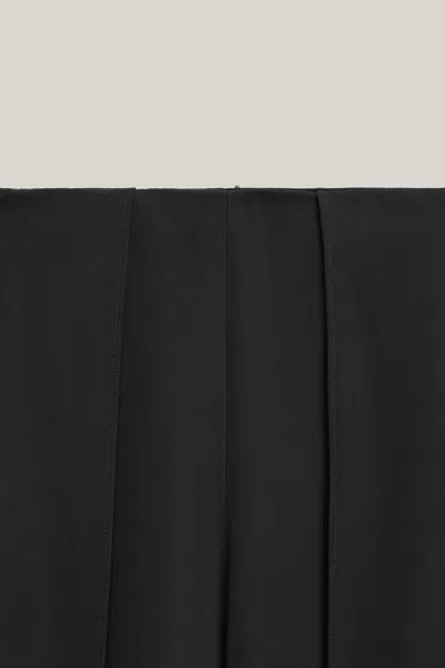 Massimo Dutti Lightweight Pants With Overlay Detail In Black