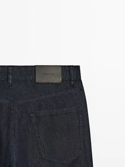 Massimo Dutti Lightweight Tapered Fit Jeans In Blue