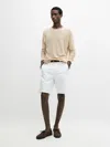 Massimo Dutti Bermuda En Lin In White