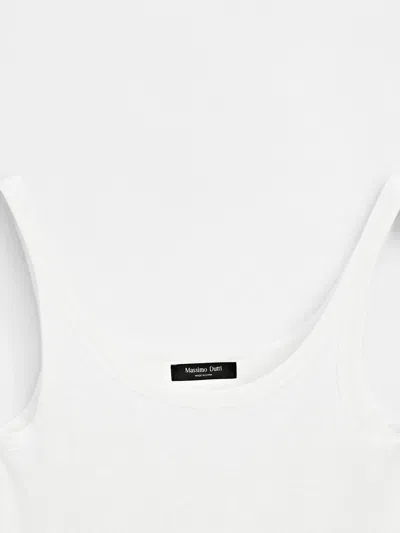 Massimo Dutti Linen Blend Camisole In White