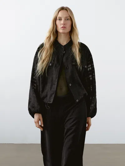 Massimo Dutti Linen Blend Trousers With Elastic Waistband In Multi