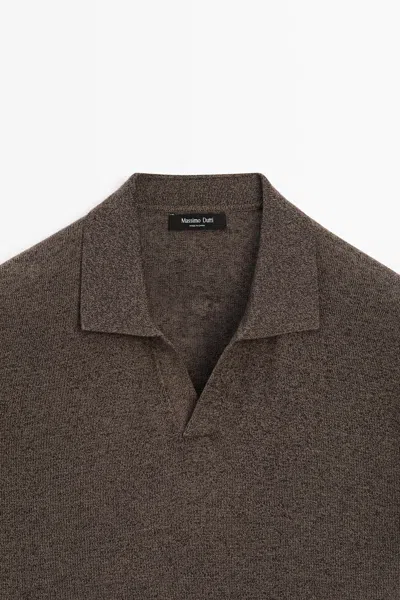Massimo Dutti Linen Blend V In Multi