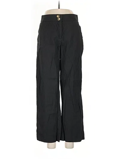 Pre-owned Massimo Dutti Linen Pants In Black
